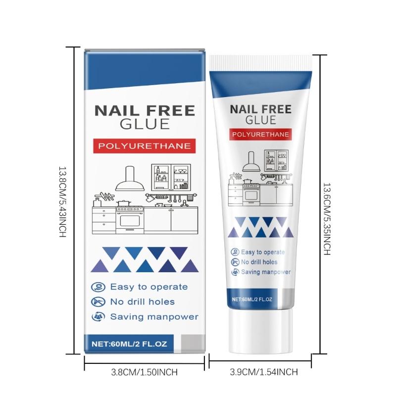 60ml Multifunction Glues Nail Frees Glues Water Resistant Glues Instants Bonding Adhesive Glues Easy To Use for Home