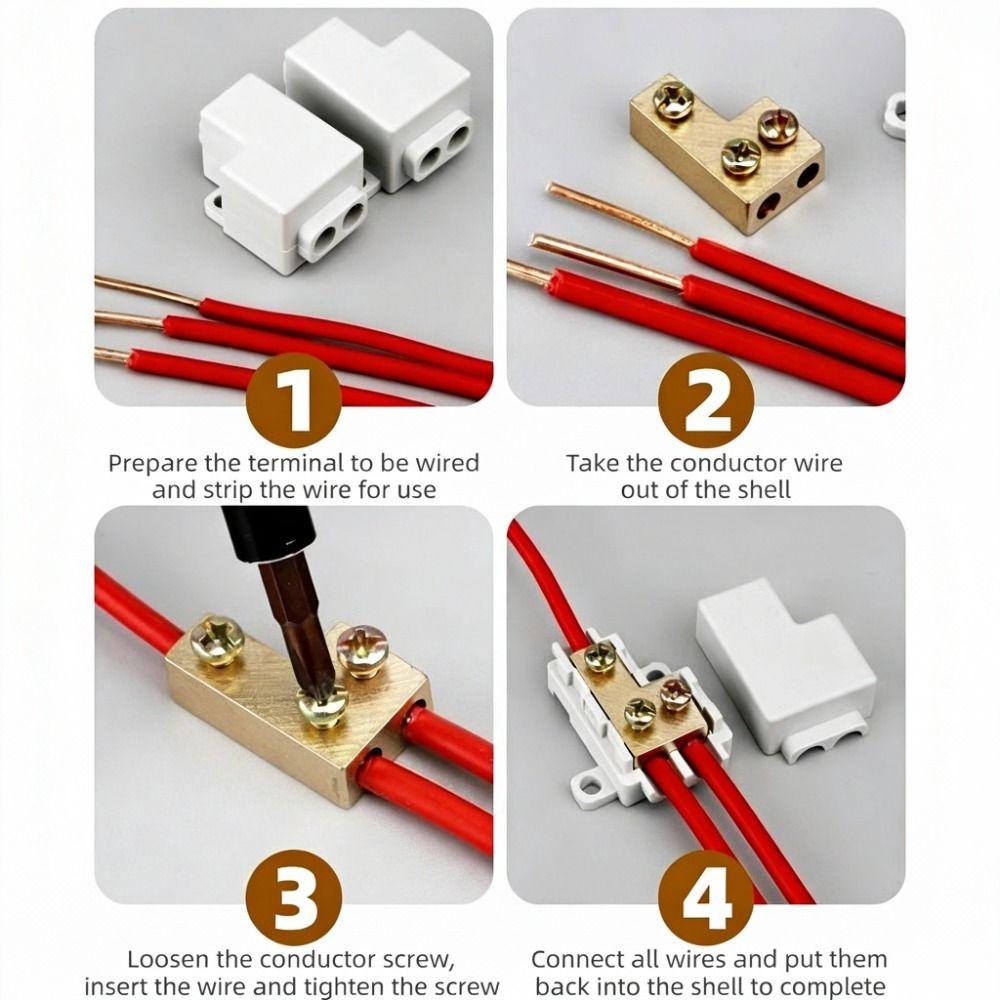 Elektrische Steckverbinder Spleißbare Hochleistungs-Verteiler Leiter Messing 1-6mm² Drahtverbinder Schneller Klemmenblock Elektrisch