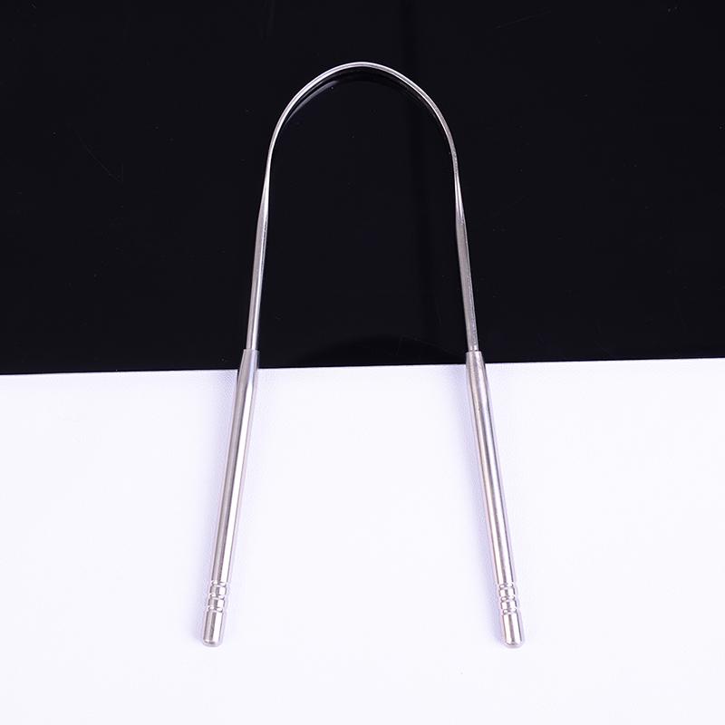 Stainless Steel Tongue Scraper Cleaner Fresh Breath Cleaning Tongue Care Tools