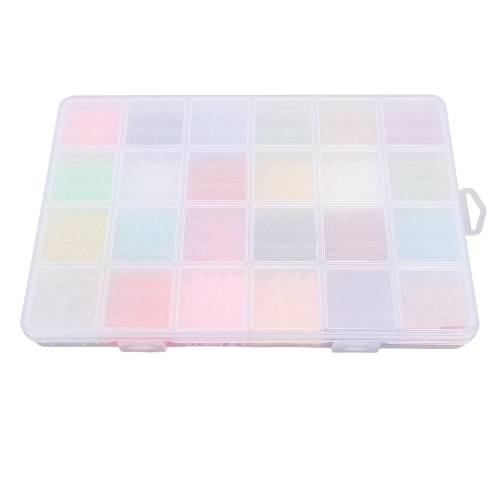 Round Glass Beads 3mm 24 Colors Pure Color Mixed Glass and Letter Beads Kit for Bracket Jewlery Making