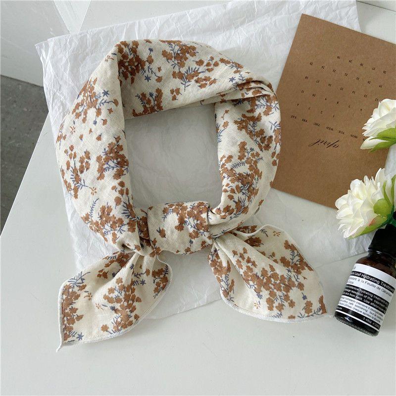 

Маленький квадратный шарф | Мягкий дышащий высококачественный шелковый шарф, повязка для волос и теплый шарф 55*55cm