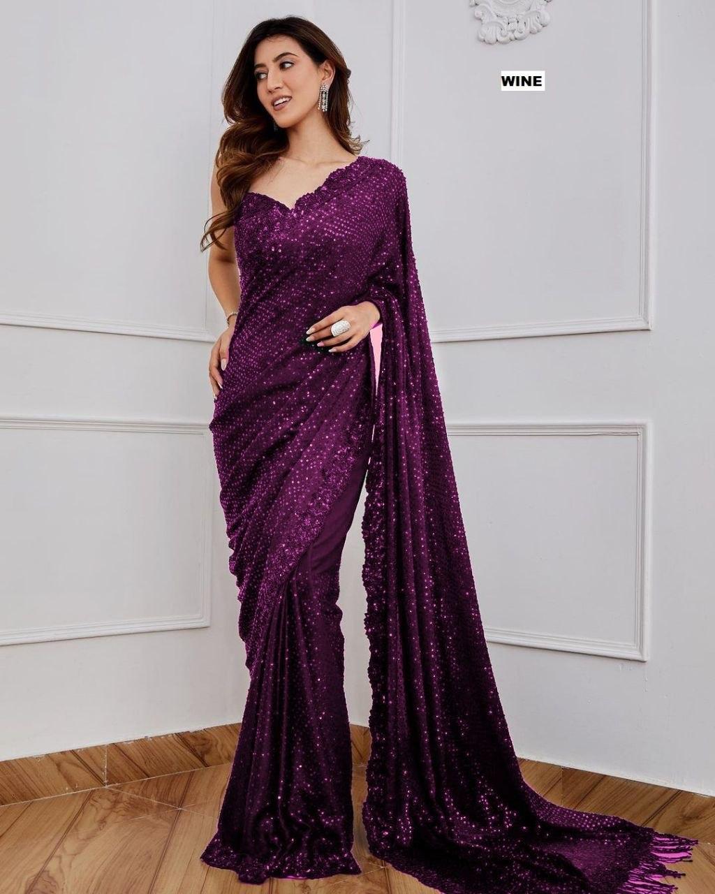 New Launch Heavy Designer Georgette Saree