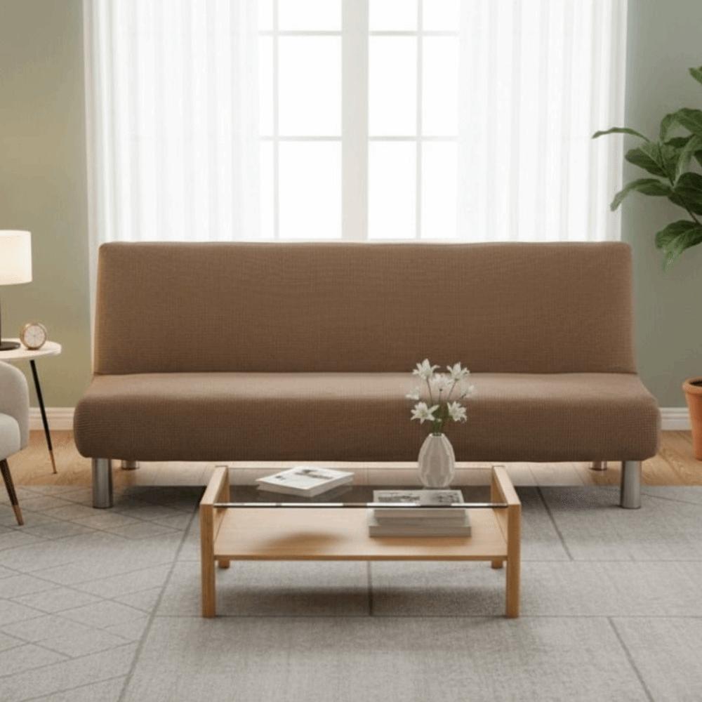 Dust-proof Futon Sofa Cover Elastic Bench Cover Household Armless Sofa Slipcover  Living Room