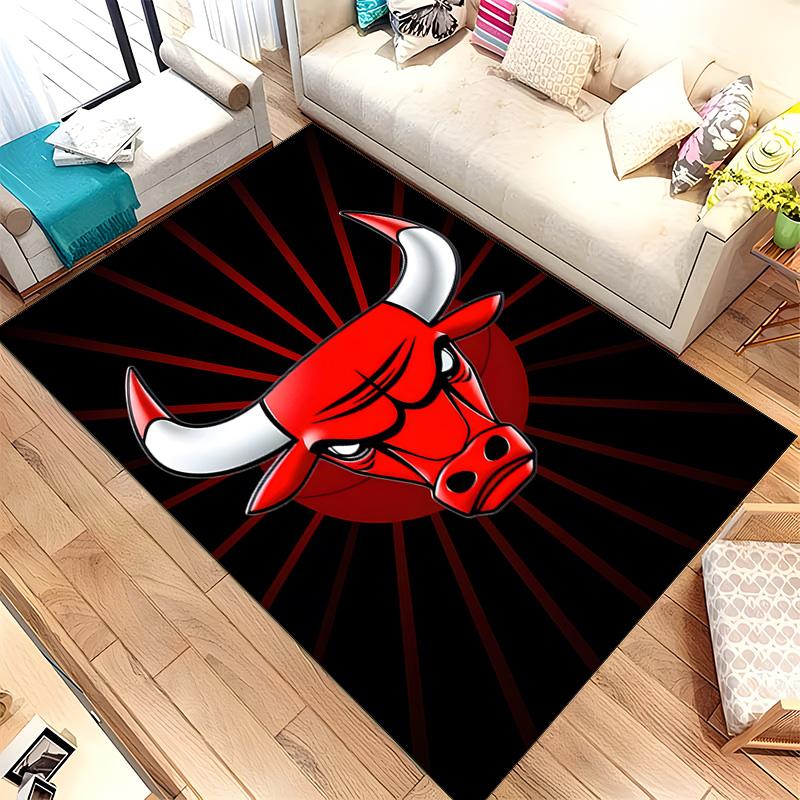 Chicago Bulls (14) Rug Suitable For Living Rooms Bedrooms Computer Rooms Dining Areas And Placement Under Tables And Chairs Also An Ideal Choice For O