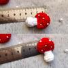 Crochet knitted Mushroom Hair Clips Sweet Cute Hair Barrettes Hairpin Decoration