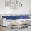 Sofa Cushions 2 Pieces Police Blue 200 x 40 cm Cord Fabric
