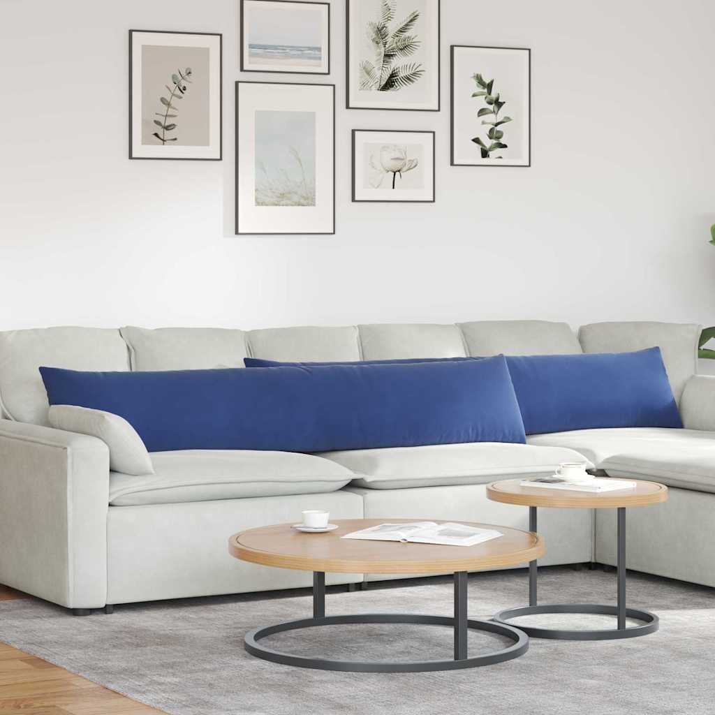 Sofa Cushions 2 Pieces Police Blue 200 x 40 cm Cord Fabric