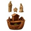 Nativity Set Indoor Decor Rustic Collectible Jesus Mary Joseph Figurine 3D Printed Religious Manger Planter Pot for Christmas Tabletop Decor