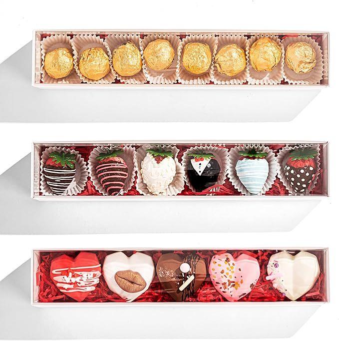 

WTEMPO 4PCS 5*6*30.5CM Transparent Window Macaron Boxes Cuboid Clear Drawer Style Packing Boxes Festivals Club Party Supplies Wedding Decorations 4pcs белый