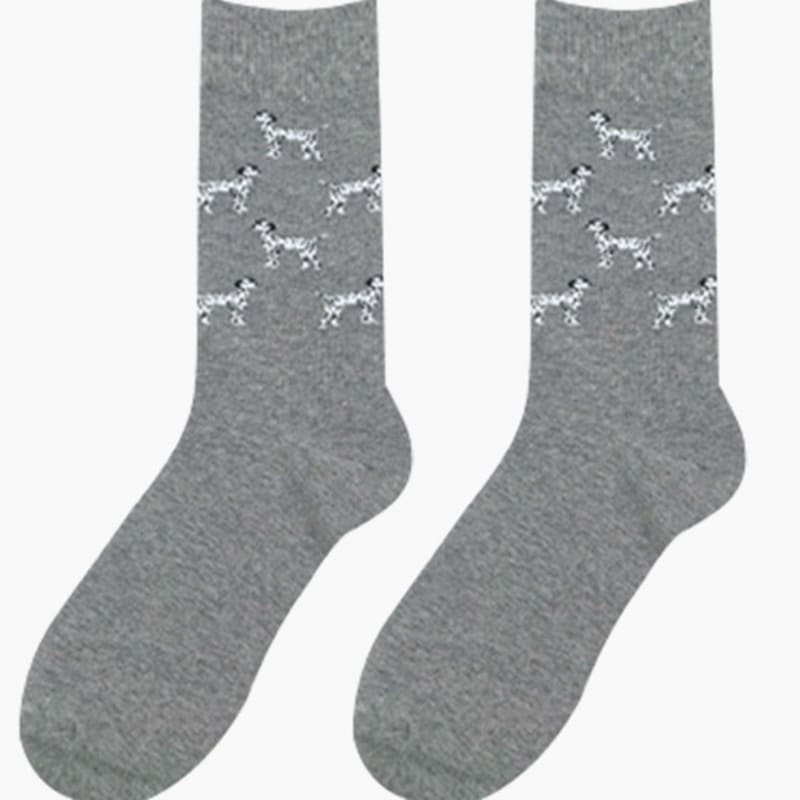 UNBDAY Unisex Puppy Pattern Socks - Gray