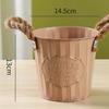 MOJY Vintage Metal Flower Pot with Hemp Rope Handles