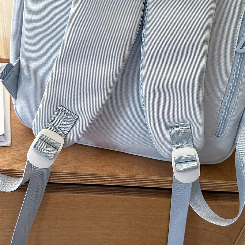 Student Bag Female Junior High School Student Campus Contrast Backpack Lightweight Commuter Backpack