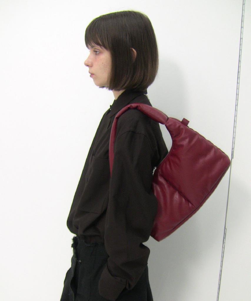 Fillintheblank Soft Basket Hobo Bag (S)(Burgundy)