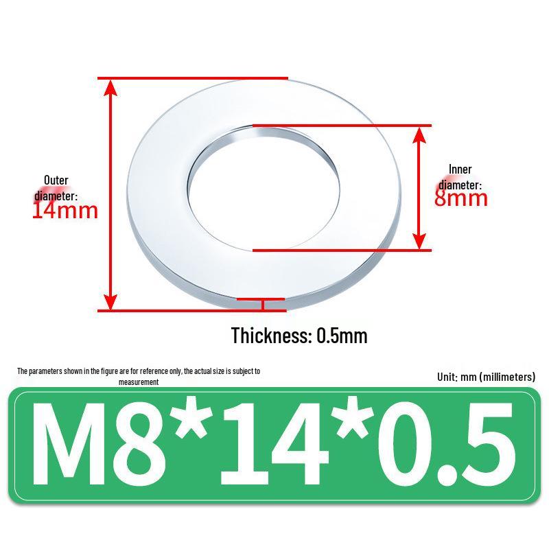 Extra Large Galvanized Metal Flat Washers - Sizes M1.6 to M14