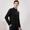 FIRS Men's Round Neck Cashmere & Silk Blend Knit Sweater