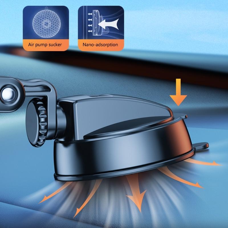 Phone Mount for Car Stable and Flexible Suction Cup Dashboard Windshield Cellphone Holder Navigations Stand