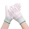 Anti-Static Carbon Fiber PU Coated Gloves - Thickened White Nylon, Dust-Free, for Electronics