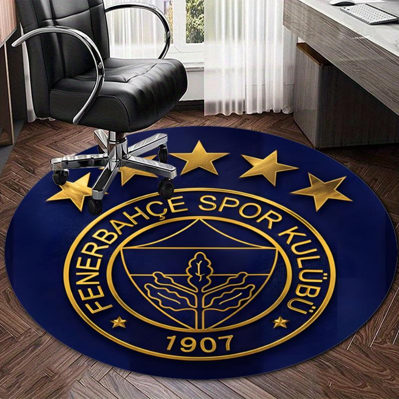Personalized Fenerbahçe Spor Kulübü Round Chair Office Rug - Perfect for Mat, Office Chair & More - Ideal Gift for Birthdays and Holidays