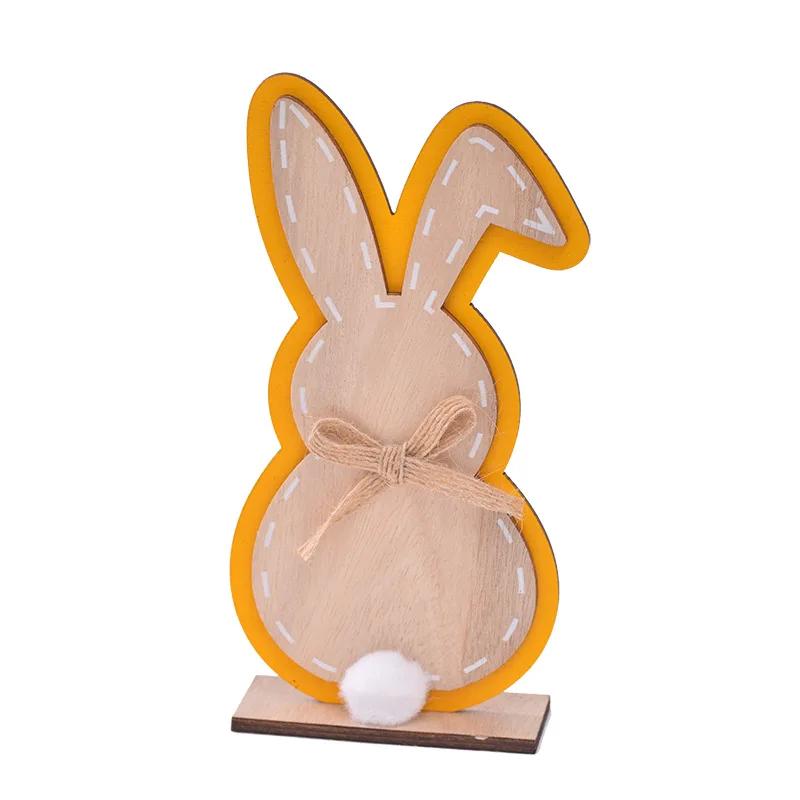 Ornament Exchange Home for Easter Dwarf Ornaments Rabbit Decoration Decorations Wooden Desktop Easter Couple Dancing Sculpture