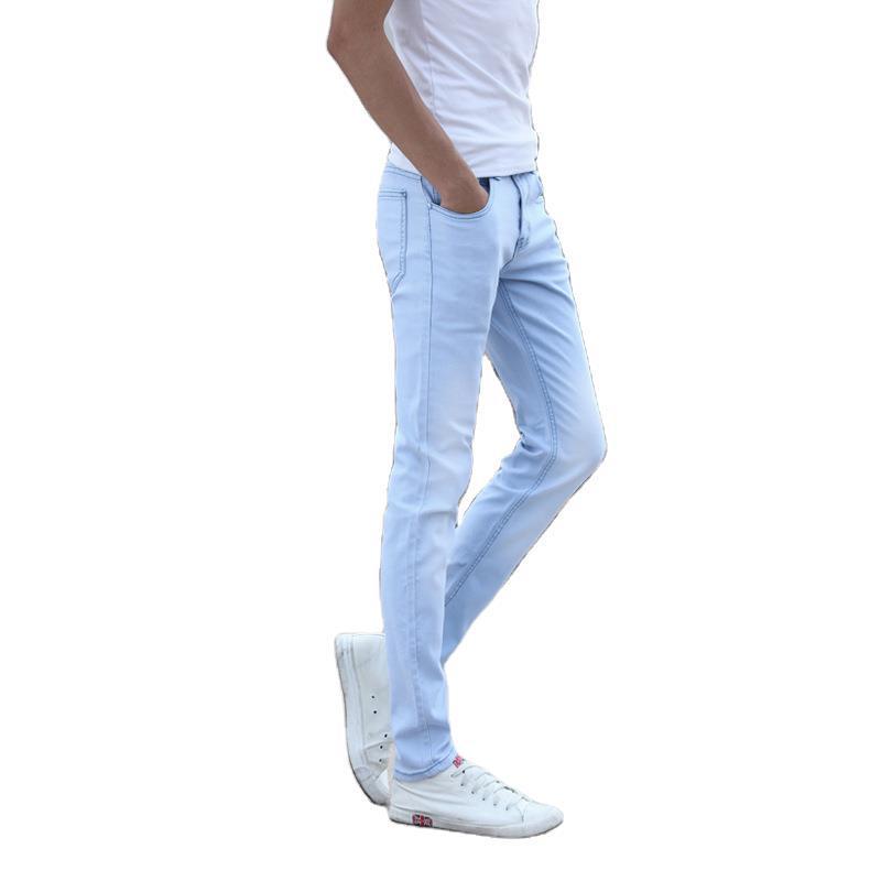 Men's Slim Fit Stretch Blue Jeans (Korean Style) - Spring Collection 7021