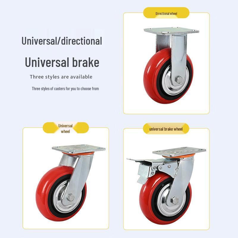 Heavy Duty Polyurethane Swivel Caster Wheel with Brake