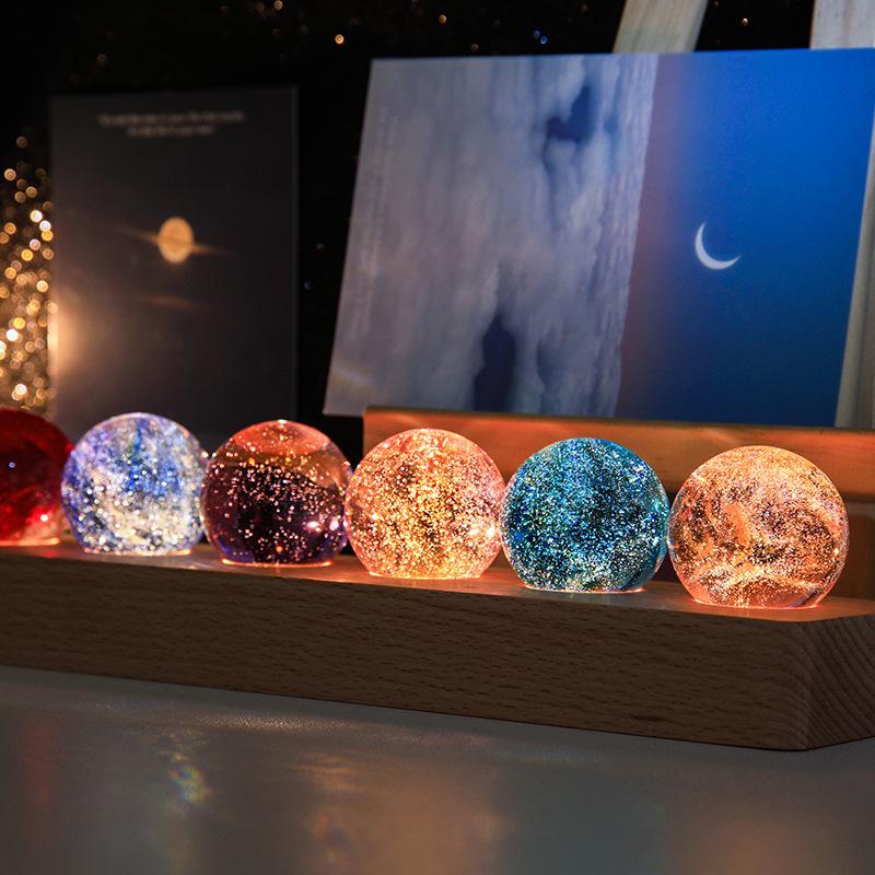 Seven-Color Crystal Starry Nightlight Ornaments - Festival & Birthday Gift