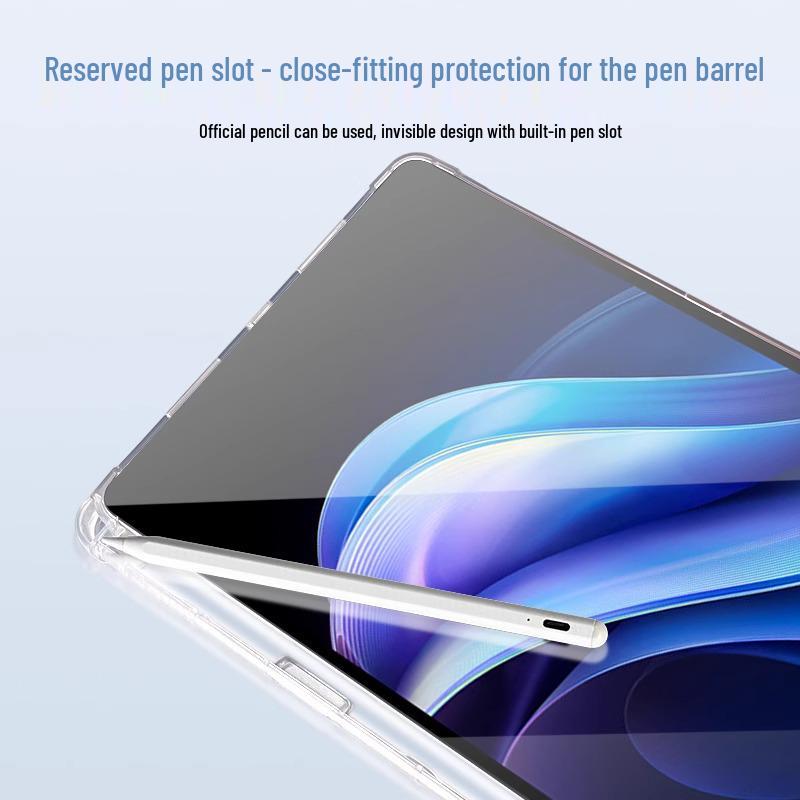 Honor Tablet 10 Magnetic Tri-fold Case with Pen Slot, Transparent Frosted Soft Shell