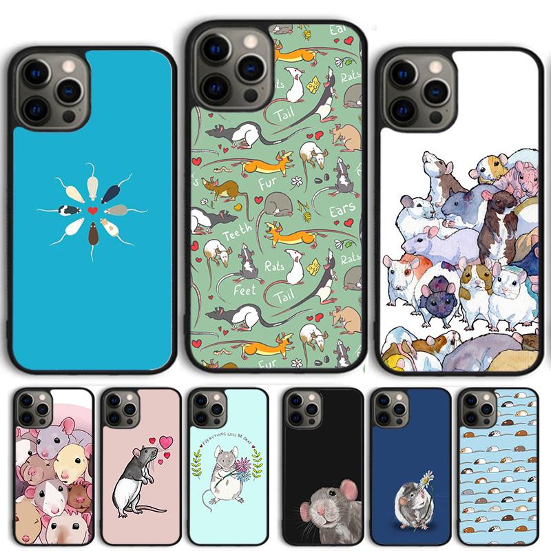 Mouse Rat Phone Case For iPhone 17 Air 14 15 16 13 12 Cover For Apple iPhone 17 Air 14 15 16 Pro Max 6S Plus Coque