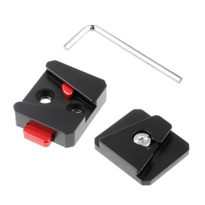V-Lock Montagekit Tragbare Schnellwechselplatte mit Schraubenschlüssel DSLR Kamera Stabilisator Stativ Fotozubehör