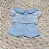 1 set Blue 10cm Cotton Doll Clothes Casual Suit Doll Dress Up Set  Doll Accessories