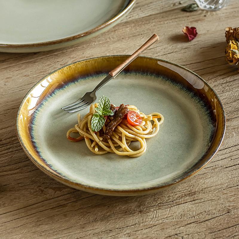 High-Value Xingchuan Series Set Retro Creative Tableware Household Dish Bowl Vegetable Plate Salad Bowl Round Plate Large Plate