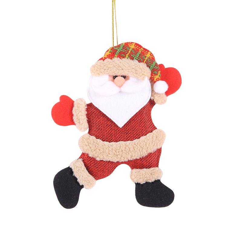 1PC Fabric Ornaments Reindeer Decorations Cloth Pendant Snowman Christmas Tree Elk Christmas Santa Claus Figurines
