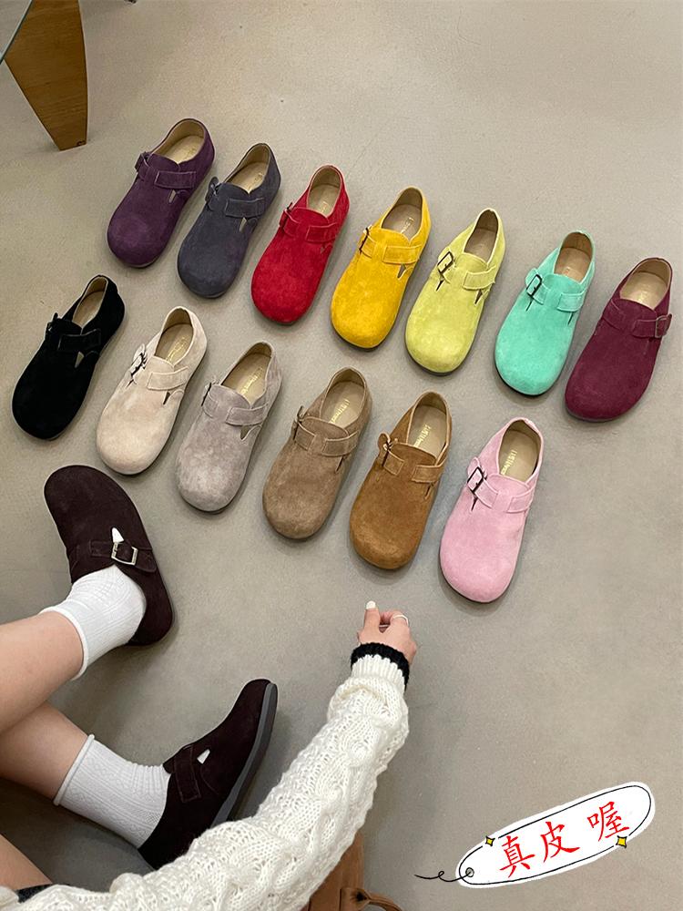 Shoes Woman 2025 Female Leather Comfy Flats Loafers Trotter Moccasins Potato Shoes with Arch Support New London Clogs for Girls