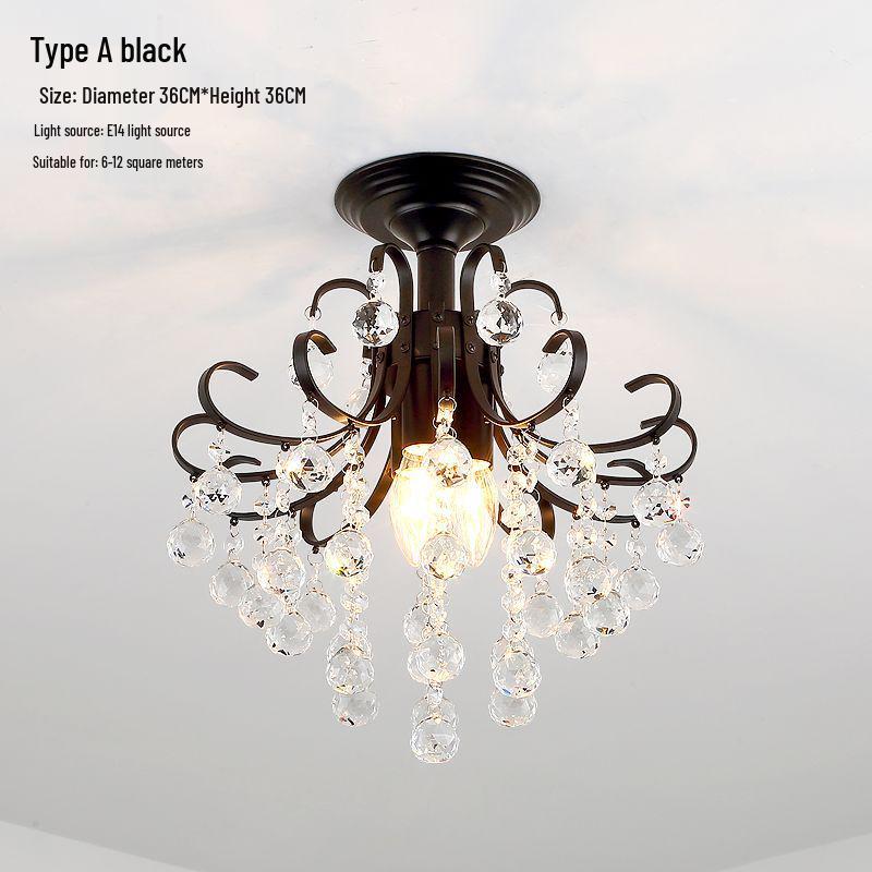 Crystal Chandelier for Bedroom, Hallway, or Living Room - European/American Style, 2025 Model