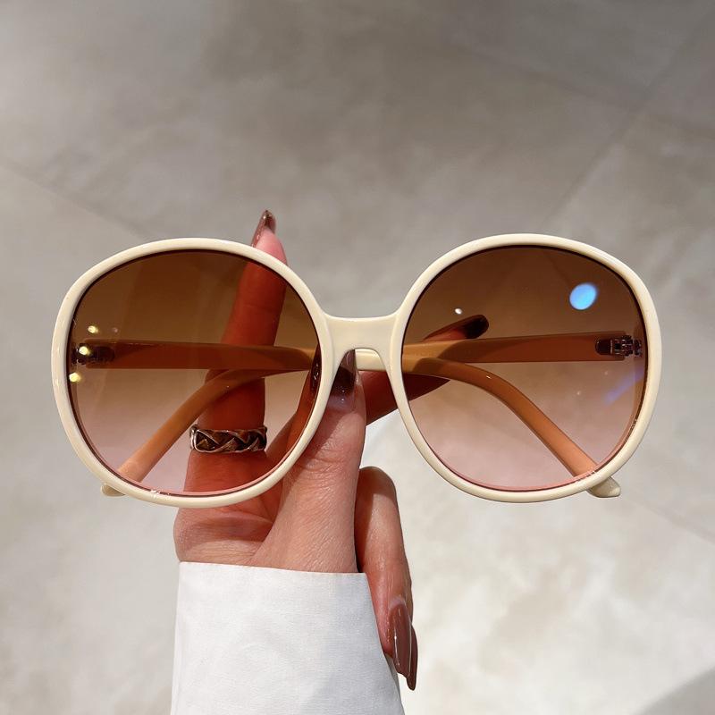 Luxury Brand Designer Round Sunglasses Women For Men  Vintage Fashion Sun Glasses Trendy Punk Oversized Big Frame Shades