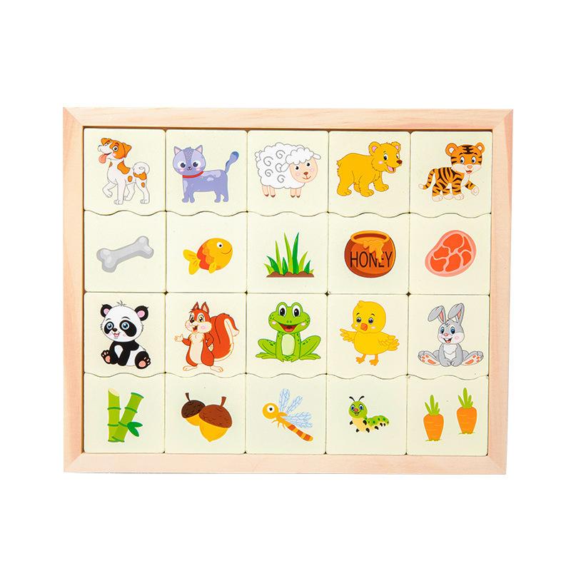 Cognitive Pairing Animal Digital Enlightenment Pairing Board Early Education Wooden Gripping Board Puzzle Set Kindergarten