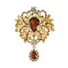 Large Crystal Rhinestone Brooch Water-drop Dangle Brooch Elegant Crystal Brooch  Evening Gown