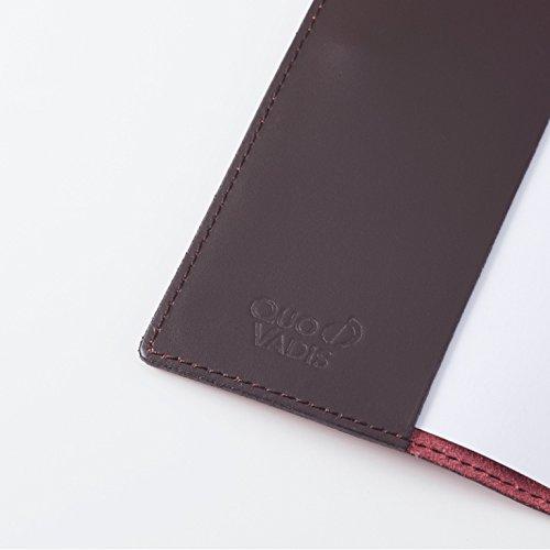 Quo Vadis DUO Leather Notebook Cover, 10x15cm, Rouge & Cafe, Qv10x1519rg