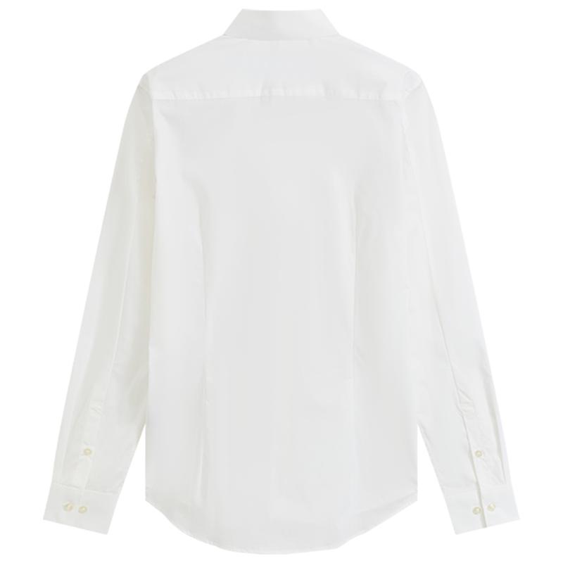 Calvin Klein Stand Collar Button Down Long Sleeve Shirt Men Shirts White J319065-YAF