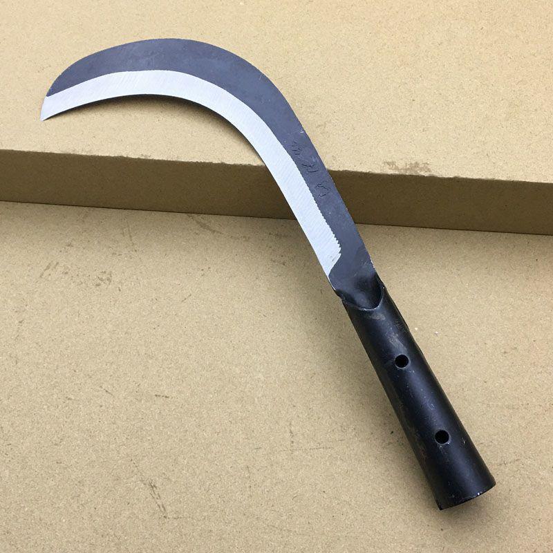 Willow Leaf Sickle: Banana, Willow Leaf, Sisal, Leek, and Grass Cutting Knife with Long Handle, Ideal for Peeling Sugarcane