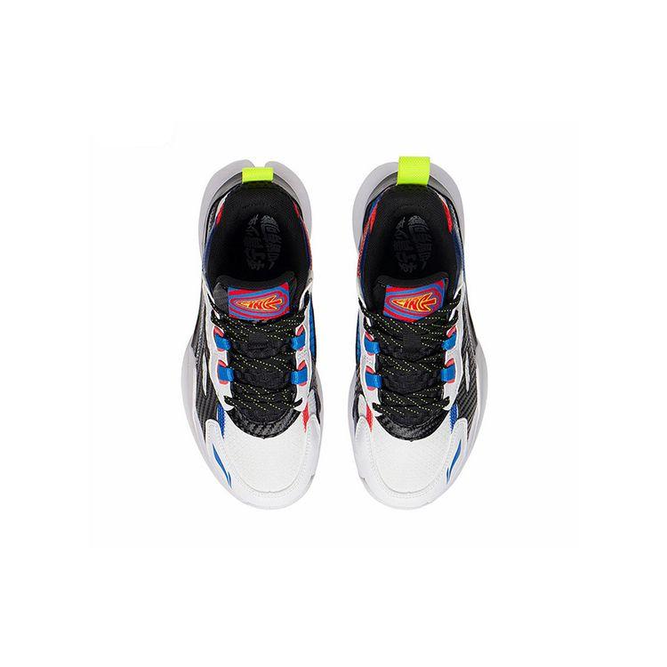 Li Ning Youth Team 2.5 Comfortable Mesh Non-Slip Shock Absorbing Mid-Top Basketball Shoes Kids basketball shoes White Black YKBS050-1