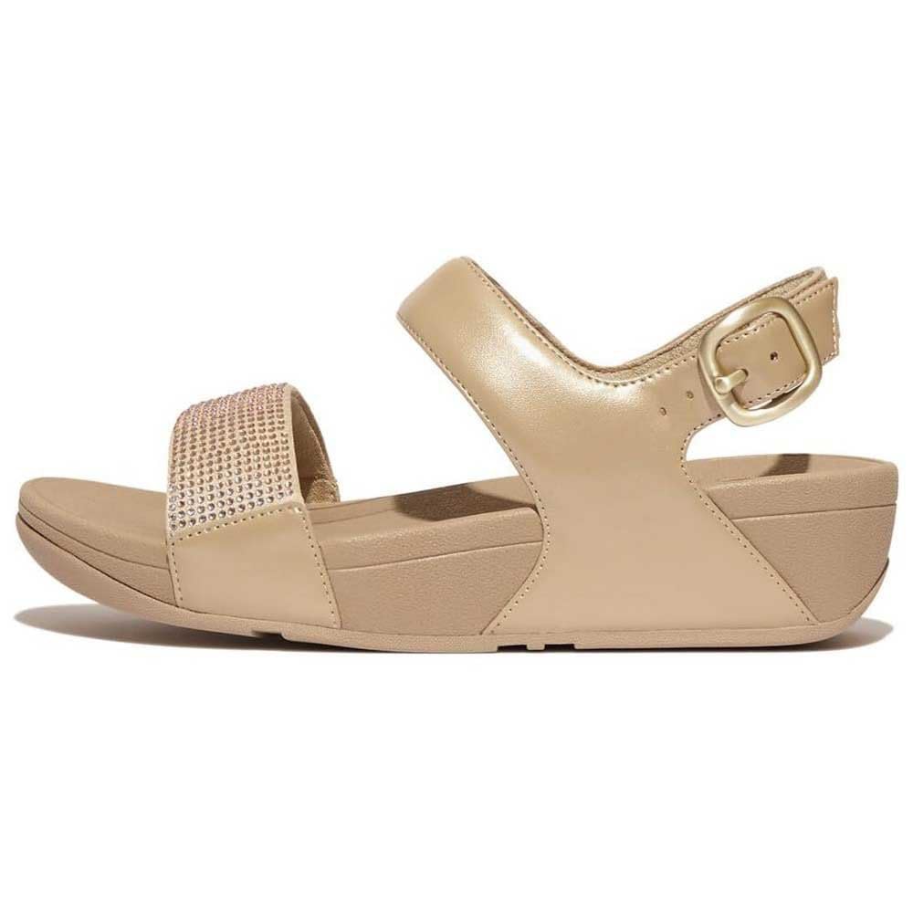 SANDALE LULU CU CRISTALE pentru Latte cm [FITFLOP] CU BARETĂ ÎN SPATE pentru femei, Bej, 25.0
