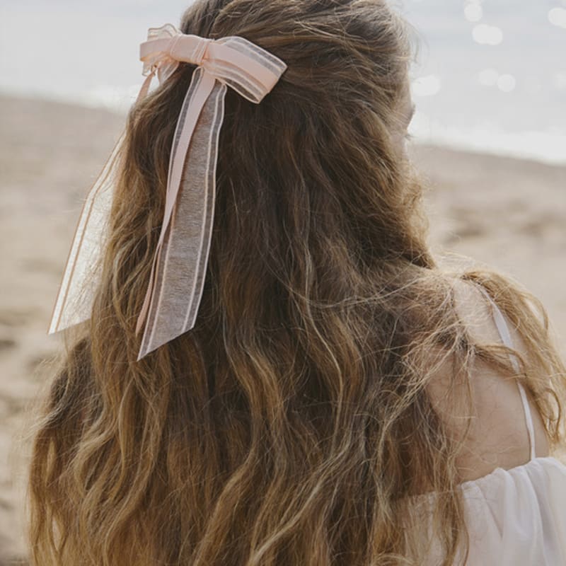 iCE GARDEN Sheer Bow Hair-clip