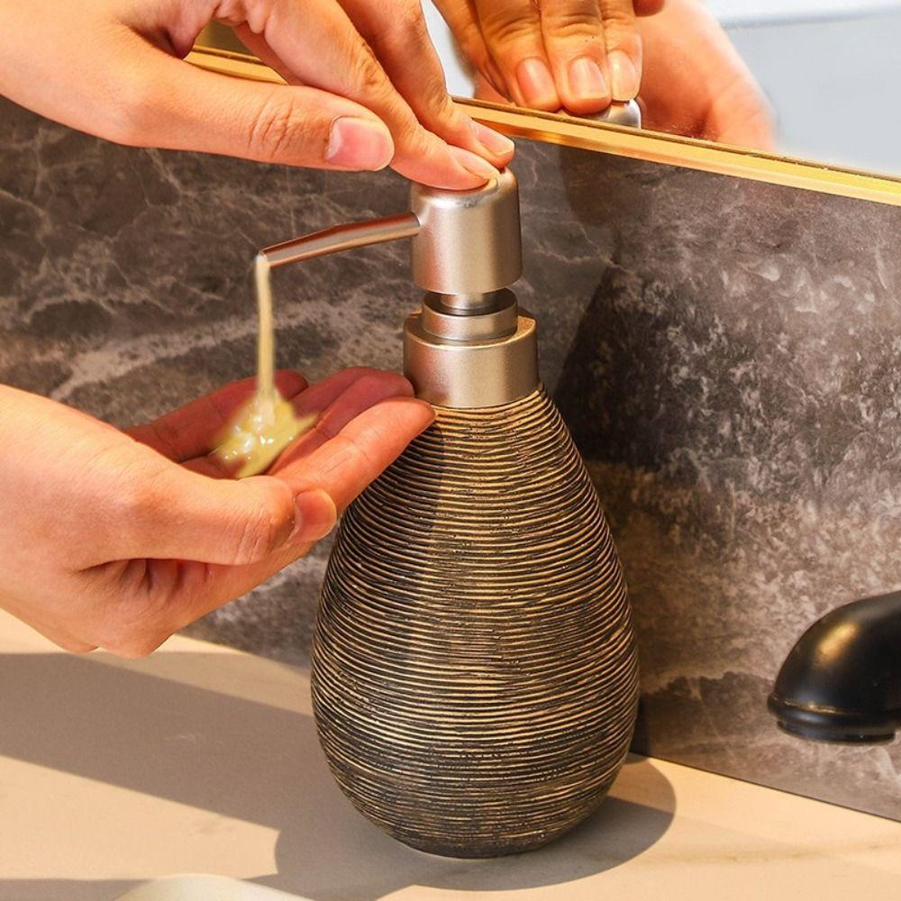 Ceramic Hand Sanitizer Bottle Retro Shower Gel Bottle New Lotion Press Bottle