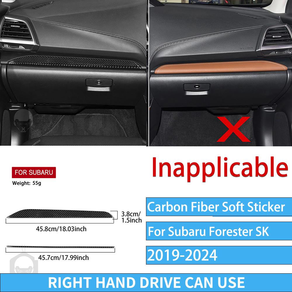 Real Carbon Fiber Car Accessories Gear Air Vent Set Trim Cover Soft Sticker For Subaru Forester SK      2024