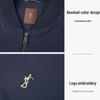 TRIES Men's Thin Embroidered Baseball Collar Jacket