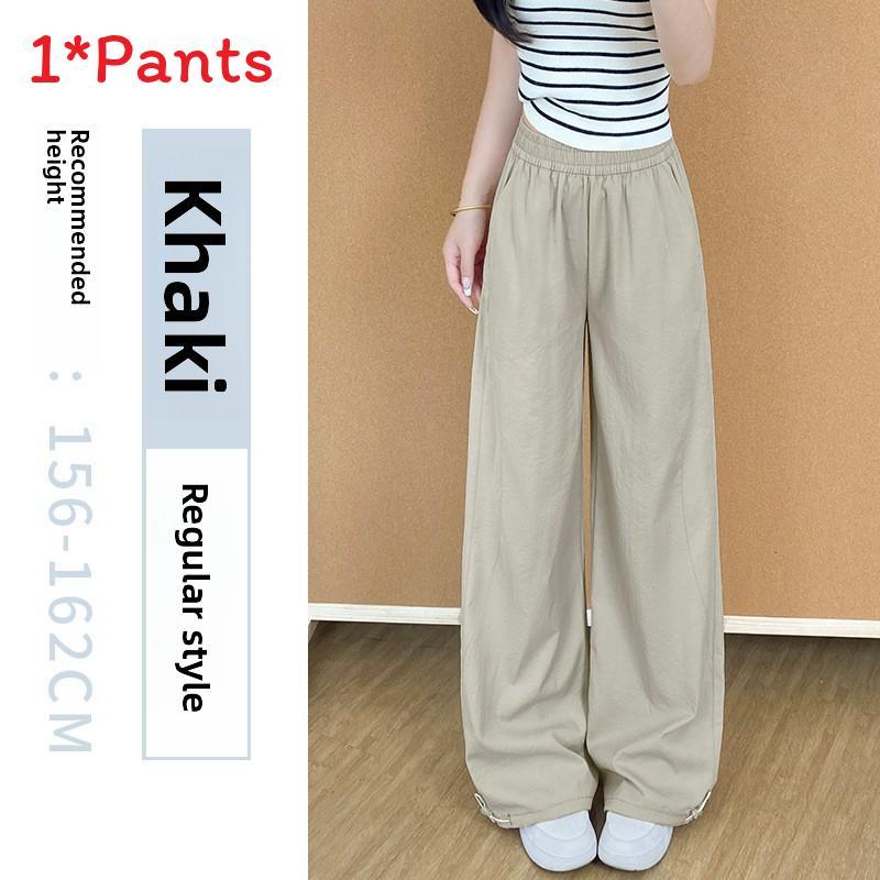 American Style Work Pants For Women With High Waist Loose Fit Breathable Fabric For Casual Daily Wear