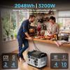 OUKITEL P2001E PRO 2048Wh LiFePO4 Power Station, Solar Generator, 3200W Emergency Generator, 1800W Super-fast Charging