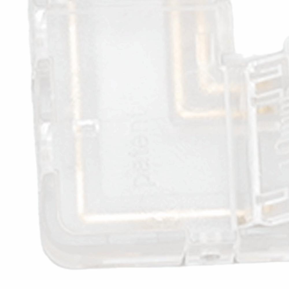8pcs Transparent COB Connector Solderless L Shaped Connector  For Double Color LED Strips