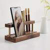 Sleek Desk Organizer 9 Slots Phone Stand Multifunction Pen Holder  For Office School